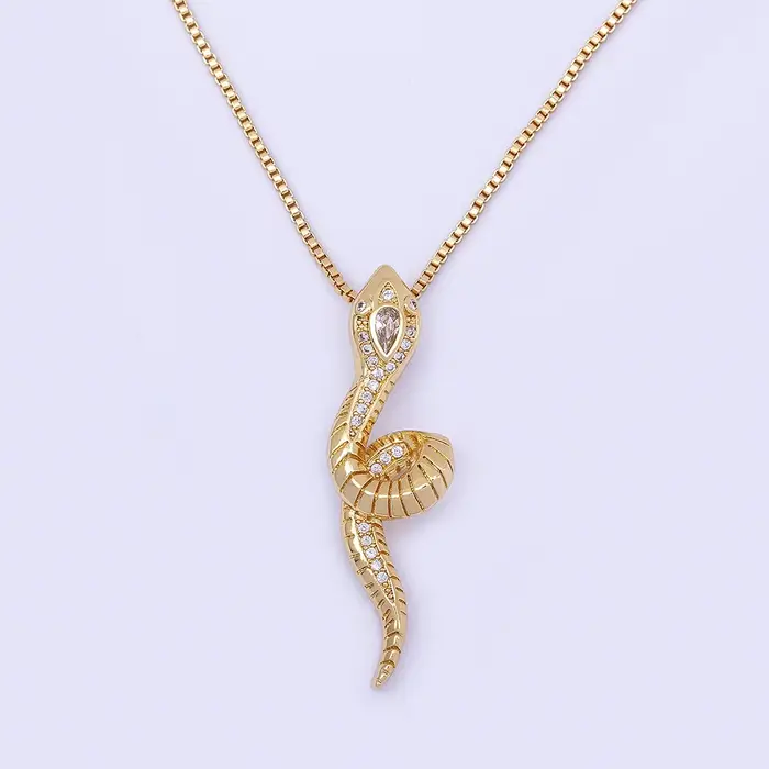 Nidin INS mode serpent pendentif collier pour femmes plaqué or Style minimaliste esthétique bijoux fête cadeau tour de cou Collares