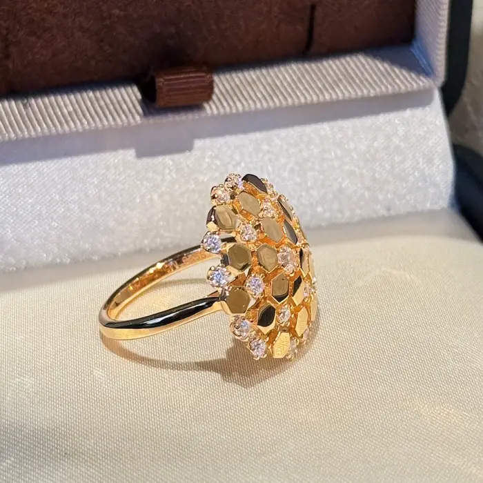 Bague flocon de neige en argent Sterling 925 pour femmes, nouveau Style, Style nid d'abeille pavé de Zircon, bijoux fins