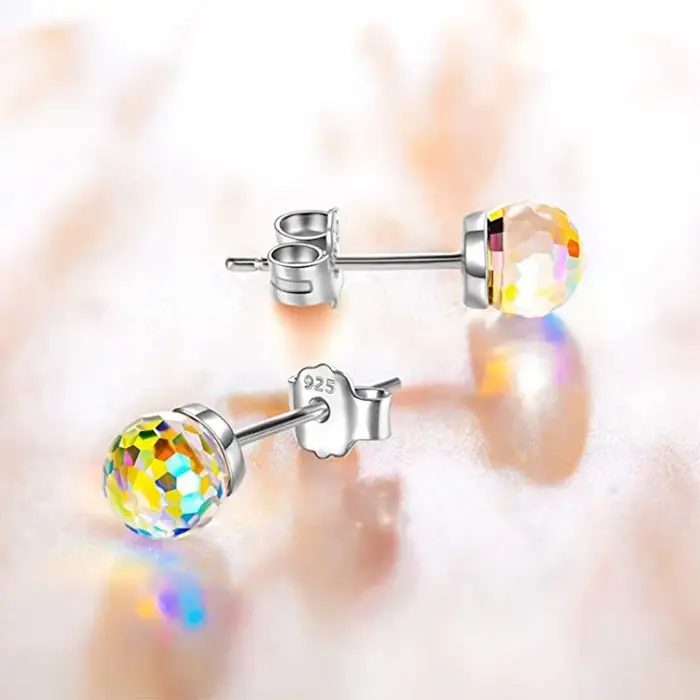 Boucles d'oreilles en argent regardé 925 pour femmes et filles