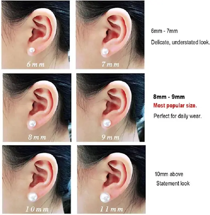 Boucles d'oreilles en perles d'eau douce naturelles pour femmes