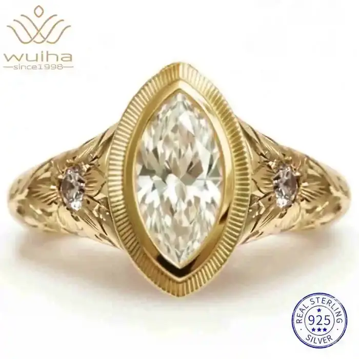 WUIHA – bague de fiançailles Vintage en argent Sterling 925