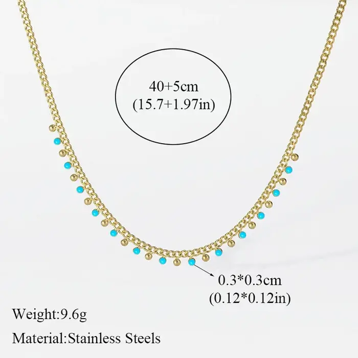 Ensemble de bijoux EILIECK 316L acier inoxydable bleu perlé à la mode pour femmes et filles pour des occasions spéciales comme les mariages, anniversaires et banquets
