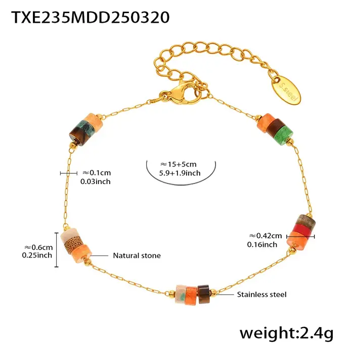Liora – collier et Bracelets en pierre sans ternissement pour femmes, ensembles de bijoux à chaîne f