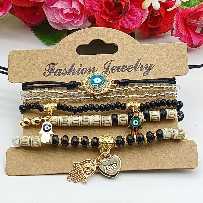 Ensemble de bracelets main de Fatima pour femme