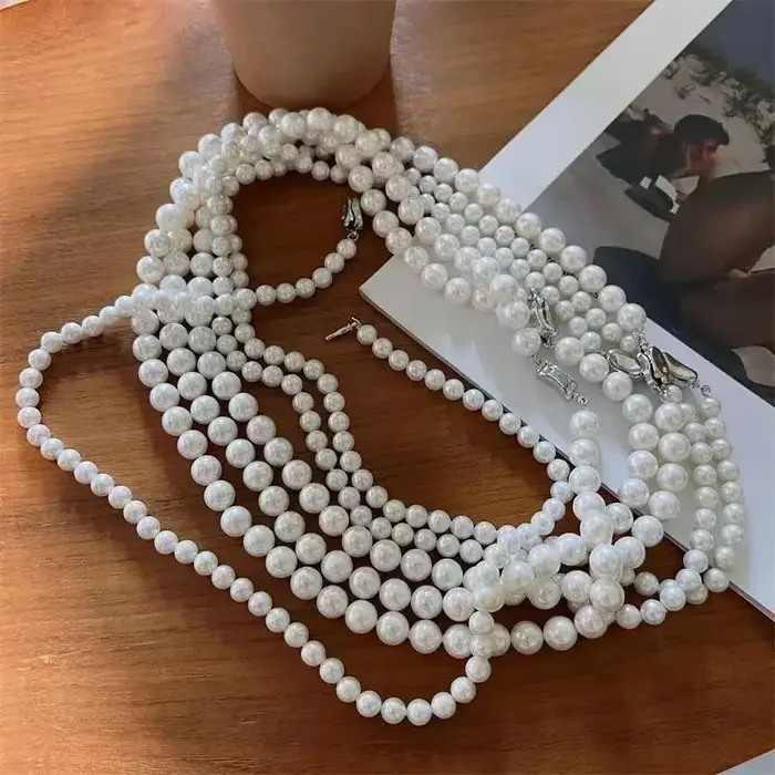 Collier de perles de culture noires de Tahiti pour femmes, chaîne de pull de luxe en perles, bijoux 