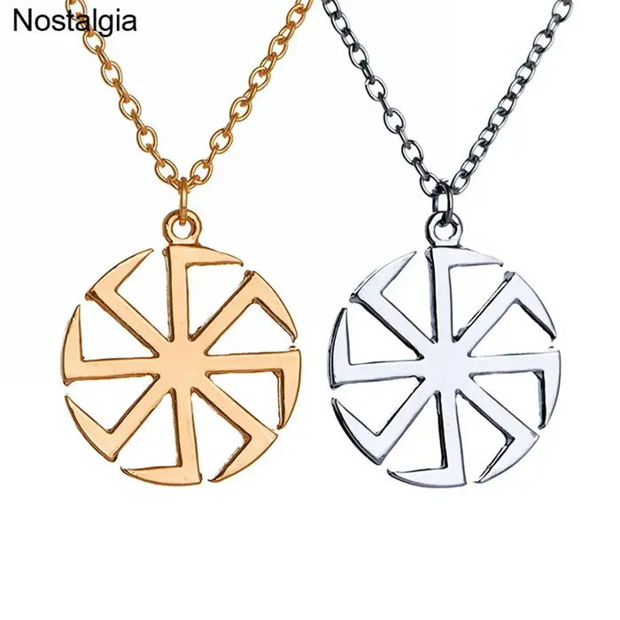 Pendentif Kolovrat Amulette Slave Roue de Soleil Bijou Talisman Russie Occasions Spéciales Hommes Femmes