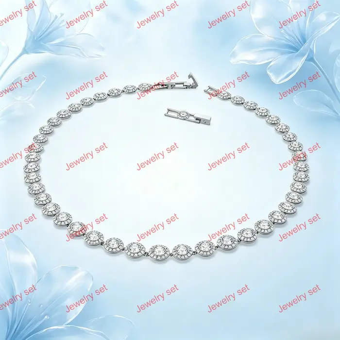 Collier Angelic-Conjunto avec détails de coupe ronde