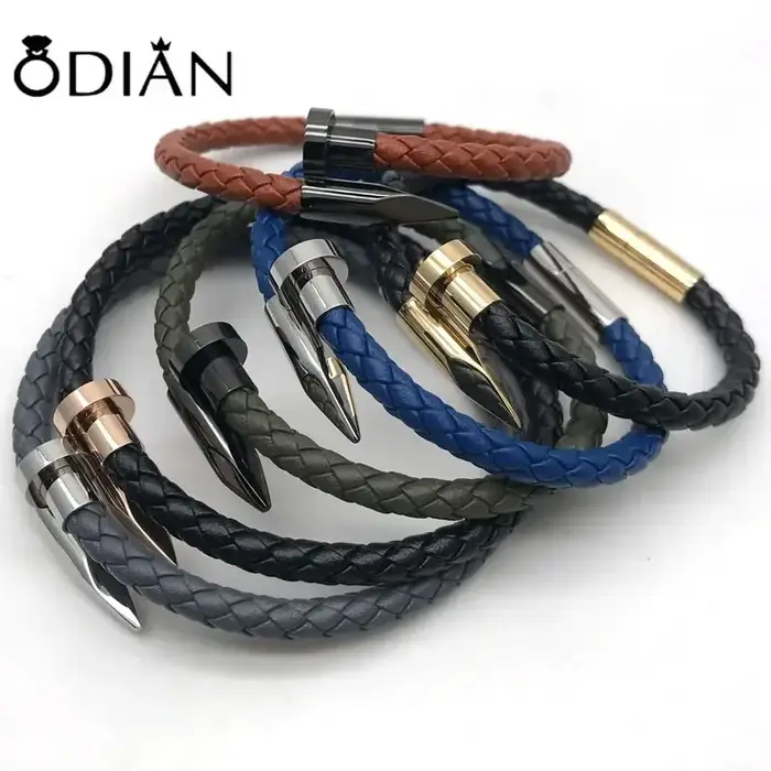Bracelet en corde de cuir