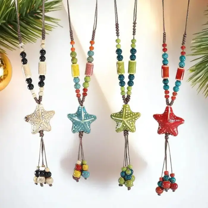 Collier en Zircon étoile de soleil pour femmes