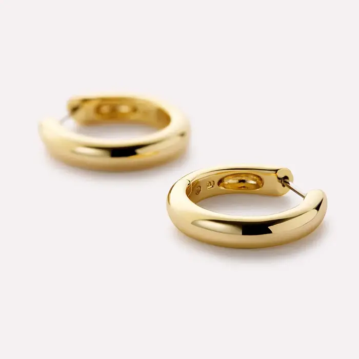 Boucles d'oreilles créoles en argent sterling 925 pour femme, style rock minimaliste, bijoux élégants et résistants pour occasions spéciales