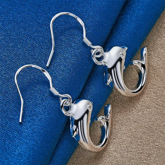 1 paire de boucles d'oreilles en argent sterling 925