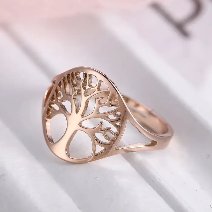 Amaxer – bague arbre de vie creux