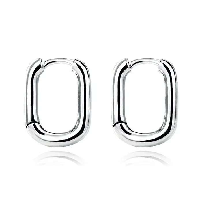 Boucles d'oreilles délicates en forme de U en argent sterling 925/plaqué or pour femmes, accessoires