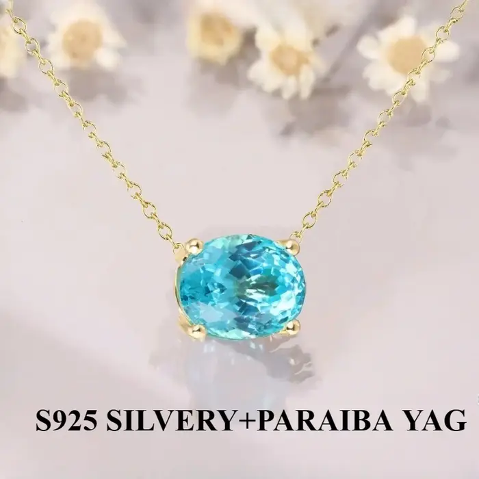100% 925 argent Vintage élégant forme ovale pendentif collier pour adolescent
