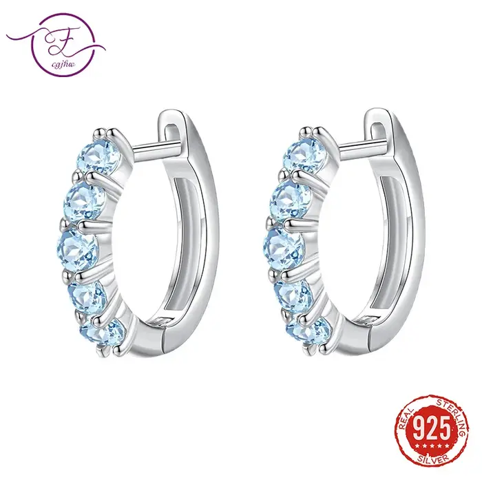 Boucles d'oreilles de luxe en argent Sterling S925 pour femmes