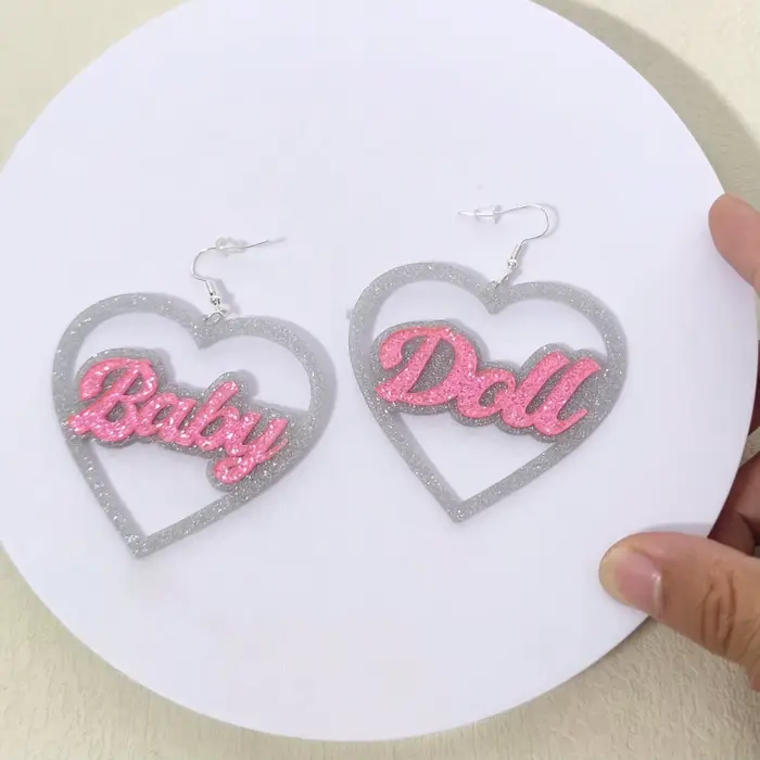 KUGUYS – boucles d'oreilles pendantes en forme de cœur rose pour bébé fille, accessoires de bijoux e