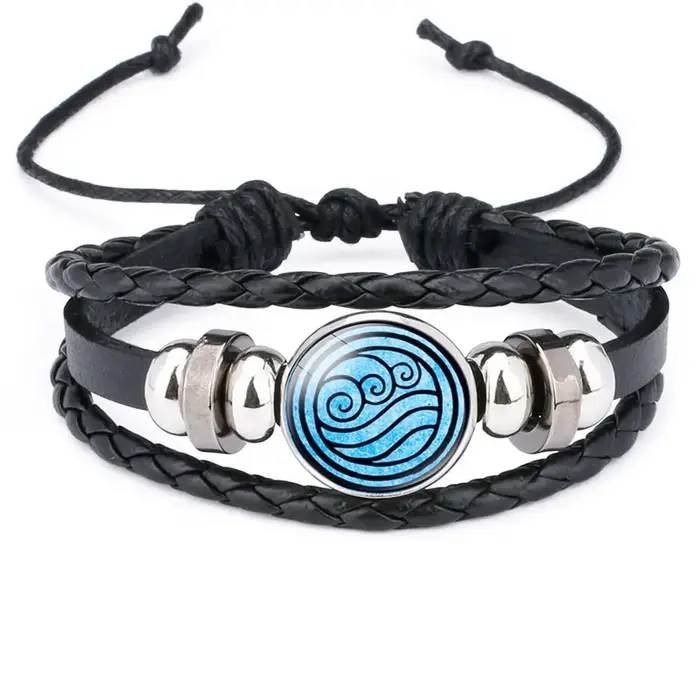 Avatar le dernier airbender bracelet Bracelets en cuir Bracelets tressés multicouches Bracelets fait
