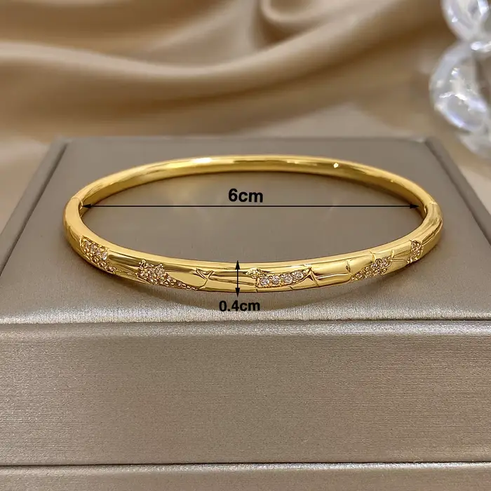 Bracelet fin incrusté de diamants motifs géométriques plaqué or tracker d'humeur cadeau occasion spéciale femme
