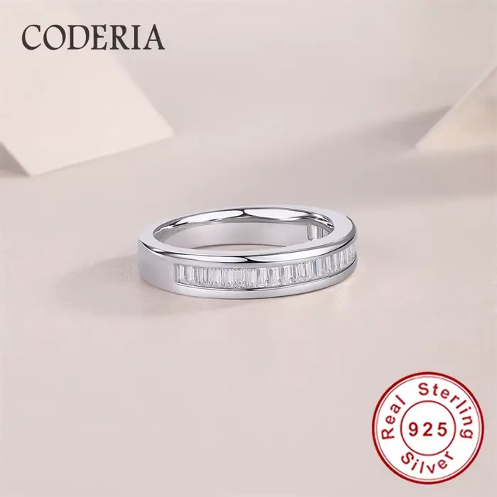 Bague en argent sterling 925 sertie de moissanite couleur D pour femmes, élégante et certifiée Gra pour occasions spéciales et cadeaux de prestige