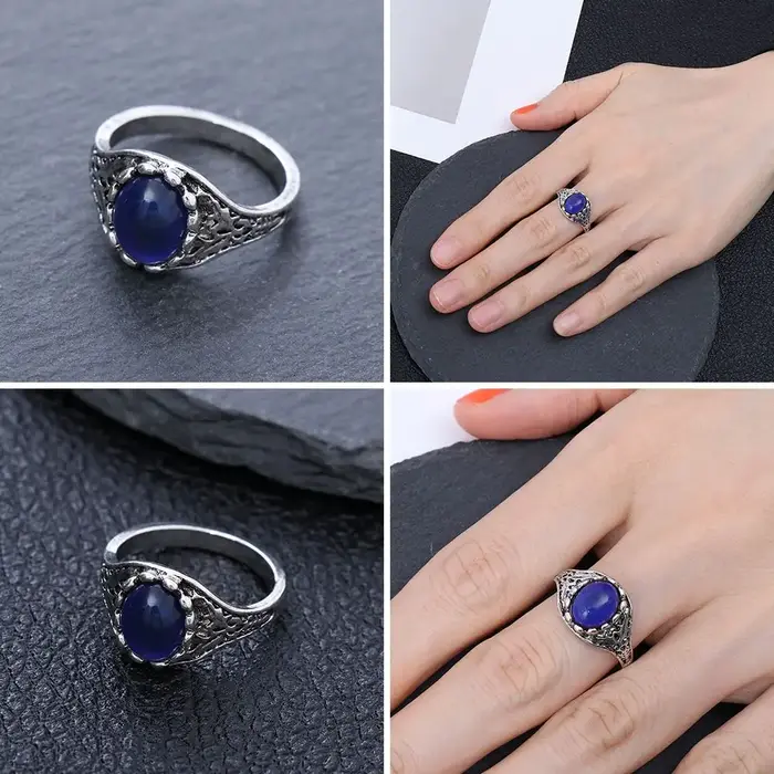 Bague d'humeur lumineuse pour femmes et filles