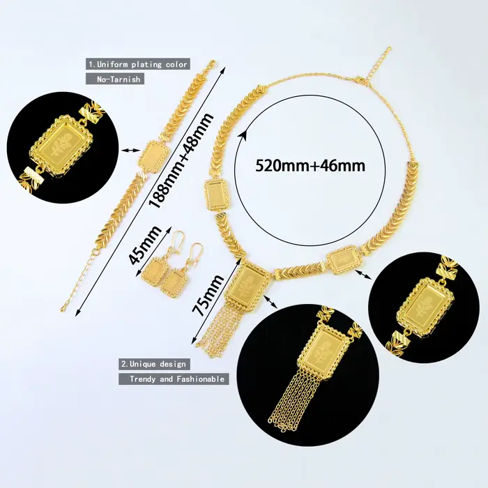 Ensemble de bijoux de mariage de luxe