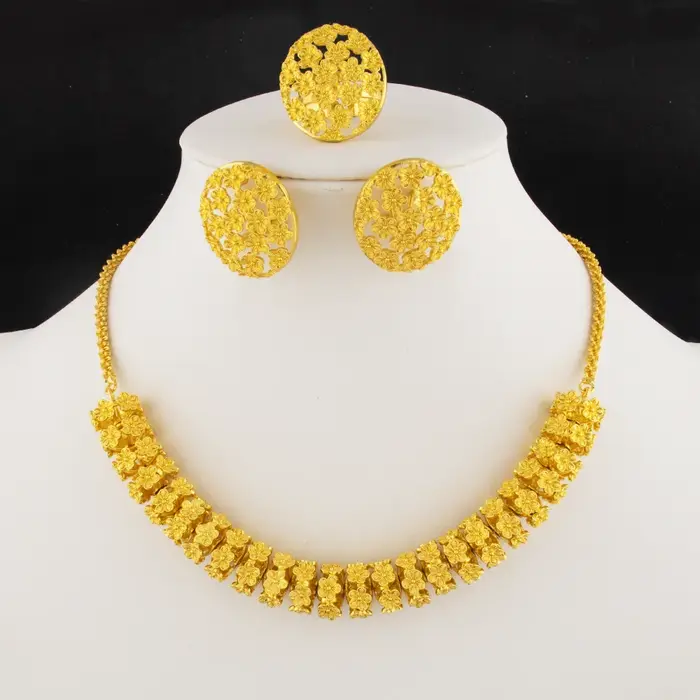 Ensemble de bijoux pour femmes, bijoux de luxe de haute qualité de Dubaï, nouveaux bijoux tendance p