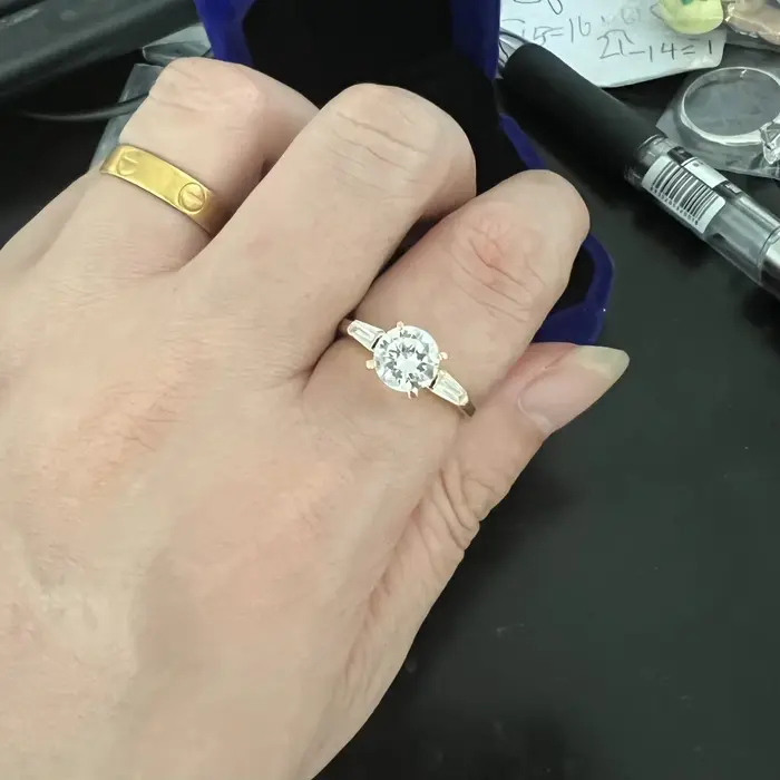 Bague de promesse en diamant pour femme, or 10 carats, matiques de mariage pour patients, bijoux de fête de fiançailles, anneLab