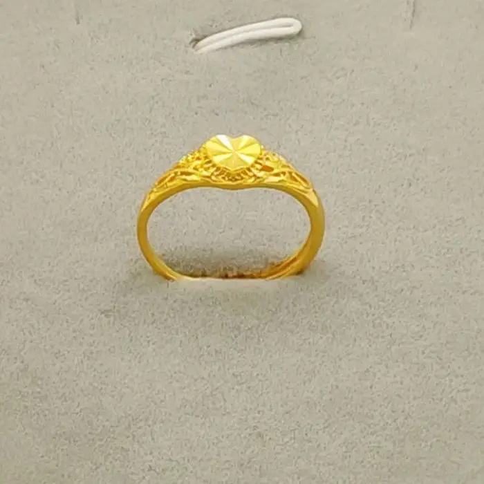 Bague réglable en or pur 18 carats pour homme et femme symbole d'amour éternel style classique pour occasions spéciales
