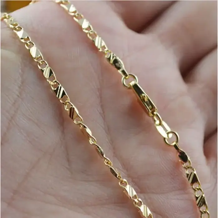 Collier en or 18 carats style classique pour femmes et hommes bijou certifié NGDTC occasions spéciales soirée gala mariage