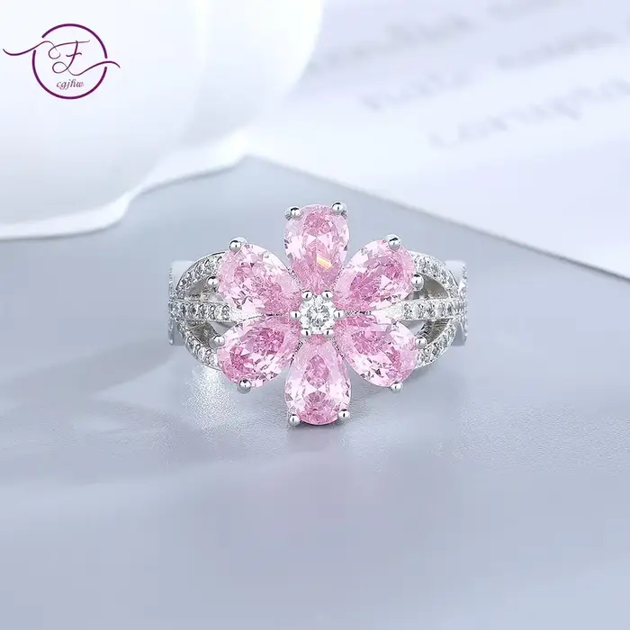 Bague en Zircon scintillant pour femmes