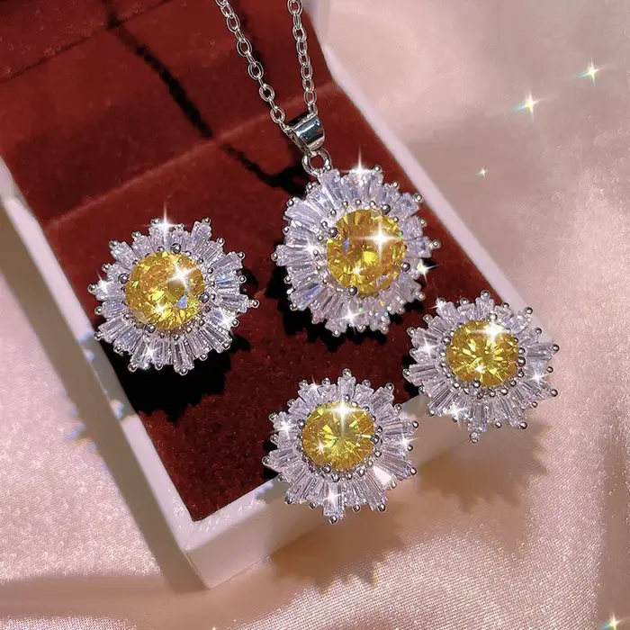 Ensemble de bijoux en Zircon pour femmes
