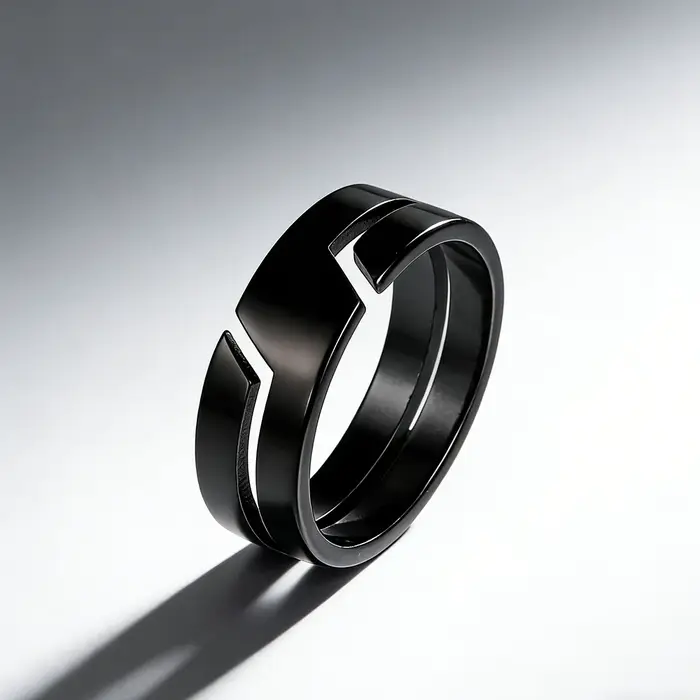 Bague en acier inoxydable pour homme et femme