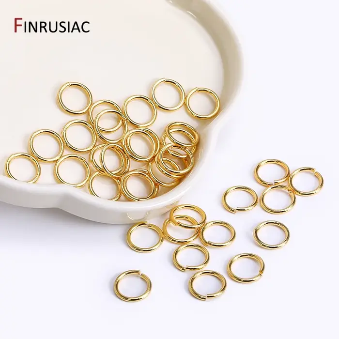 Anneaux de saut plaqués or 18 carats pour la fabrication de bijoux, anneaux de connexion ouverts en 
