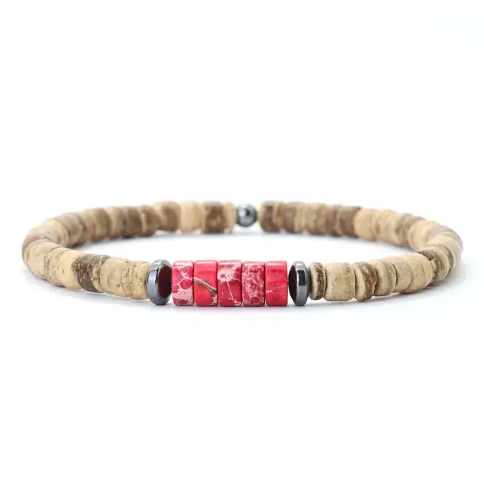 Noter bohême Bracelet de perles de noix de coco unisexe Grade A empereur pierre Braslet accessoires 