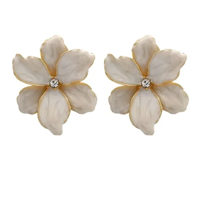 Boucles d'oreilles fleurs colorées pour femmes et filles