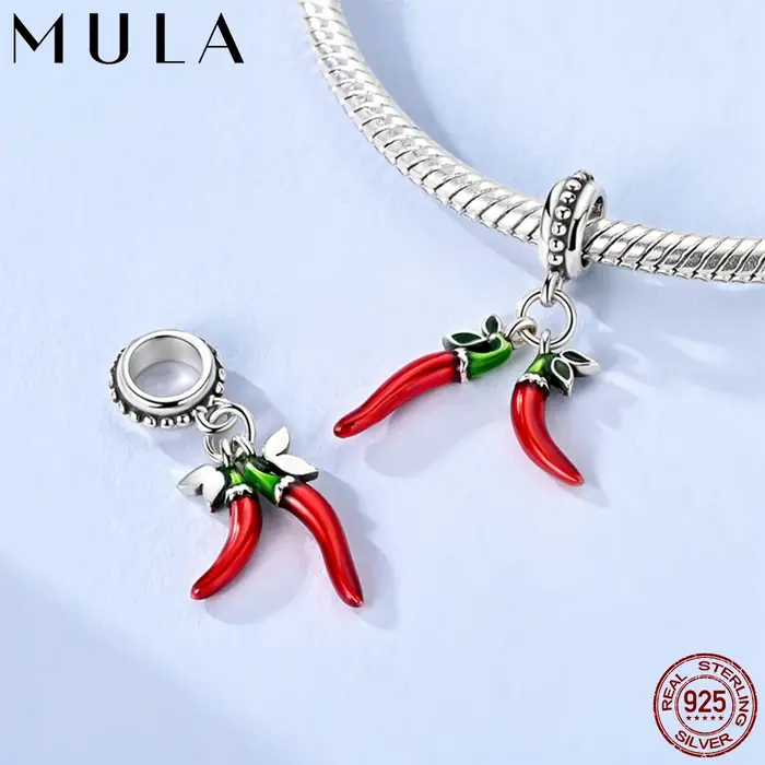 Mula – pendentif Chili rouge en argent 925