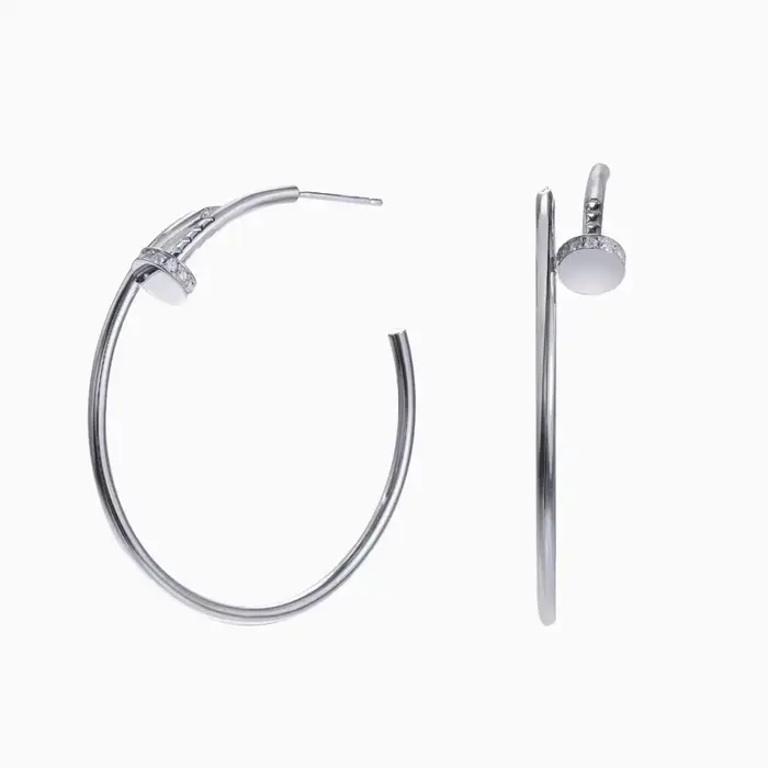 Boucles d'oreilles Moissanite en argent regardé 925 véritable pour femme, grandes boucles d'oreilles