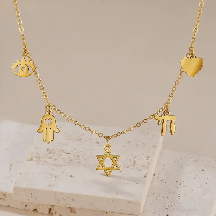 Collier pendentif étoile de David et œil d'Horus bijou classique pour hommes et femmes occasions spéciales traditionnel et moderne
