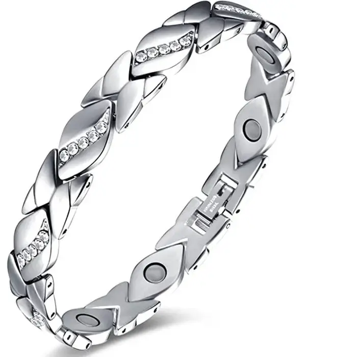 Pure Copper Bracelets for Women,Crystal Ultra Magnetic Bracelets for Women with 3500 Gauss Magnets,S
