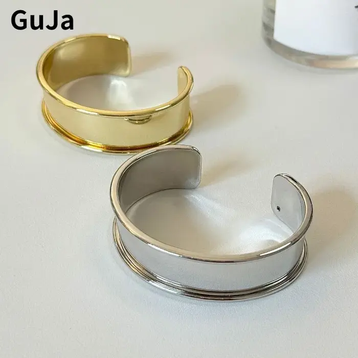 Bijoux de mode YoLuo, bracelet ouvert irrégulier en métal vintage