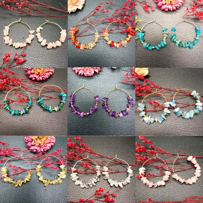 Boucles d'oreilles en cristal naturel style européen et américain pour femmes, bijoux faits à la main pour vacances de mariée, occasions spéciales, tenues de mariée, soirées de gala