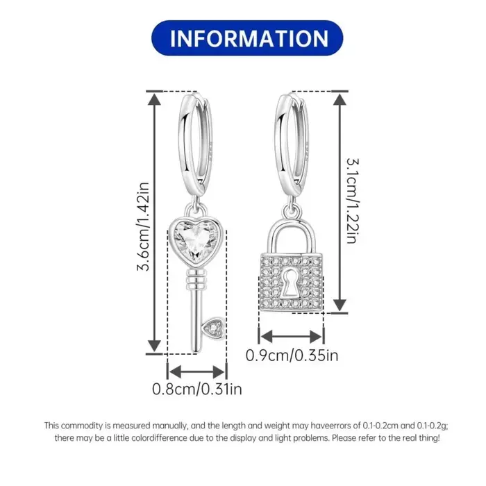 MISEFF 2025 925 clés et serrures en argent Sterling breloques pendentif Eardrop boucles d'oreilles originales bijoux à bricoler soi-même femmes cadeaux d'anniversaire
