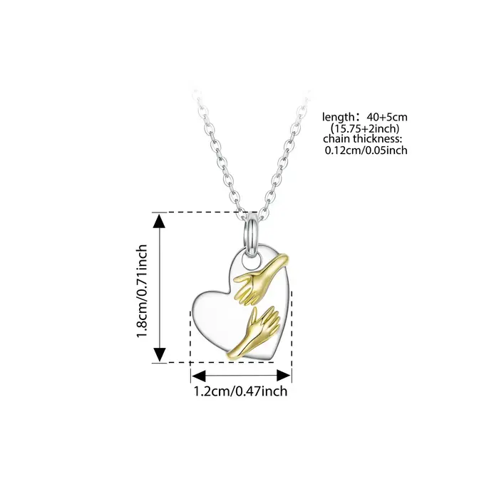 BISAER 925 collier en argent Sterling maman enfant embrasser femme enceinte cadeau bijoux fins