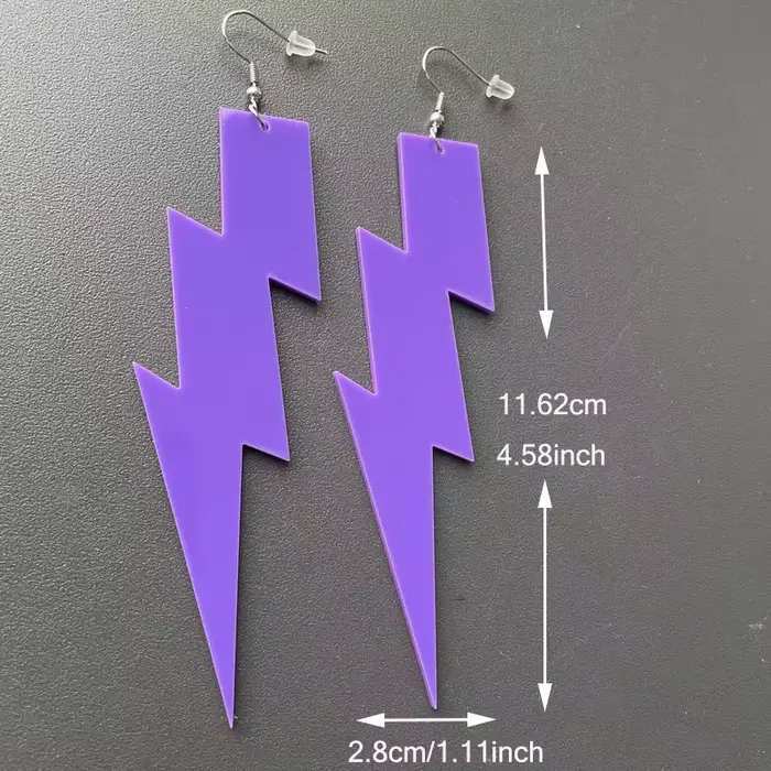 Boucles d'oreilles néon éclatantes pour femmes, pendentifs rétro exagérés couleur bonbon, en acryliq