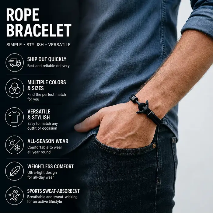 Bracelet ancre pour hommes