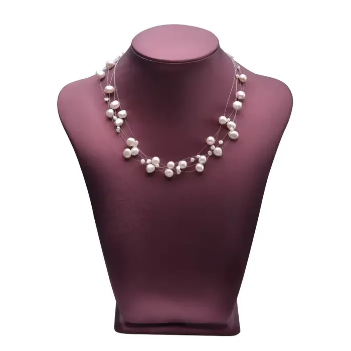 Collier de perles baroques d'eau douce naturelles pour femmes