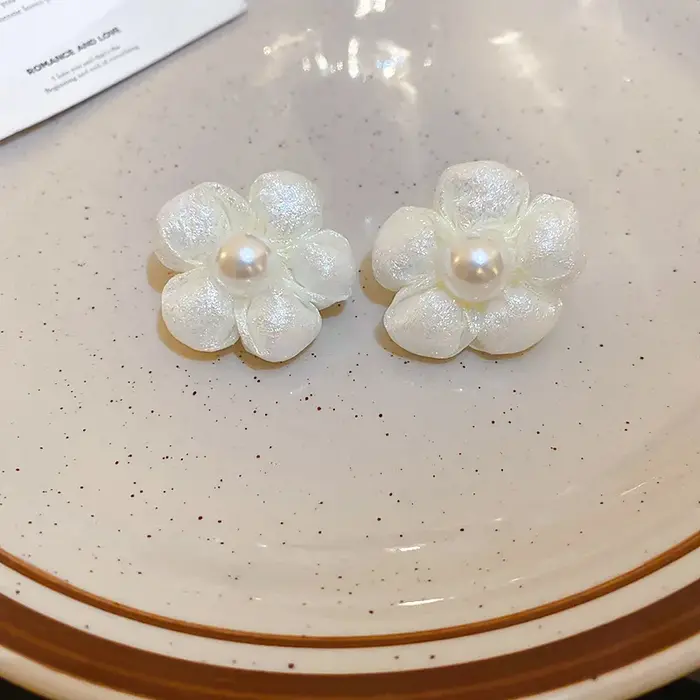 Boucles d'oreilles en résine fleur, design unique, polyvalentes, à la mode, luxe léger, accessoires 