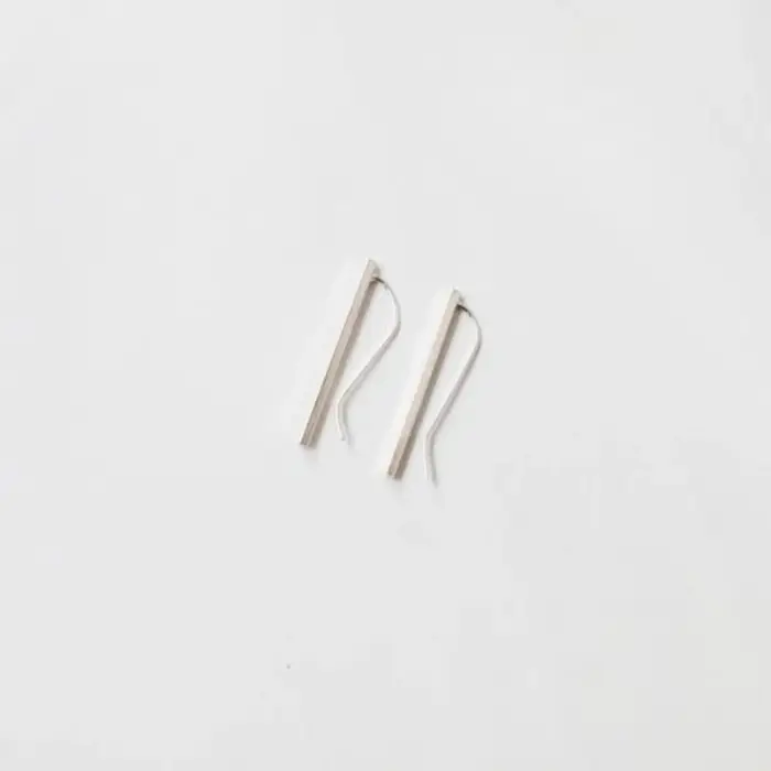 Boucles d'oreilles rectangulaires en argent Sterling 925, à la mode, exquise, Design géométrique Sim