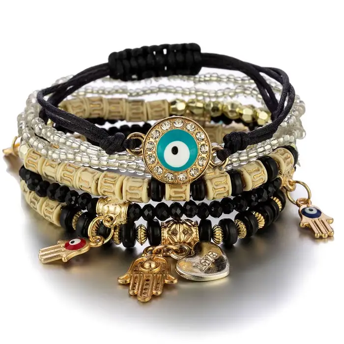 Ensemble de bracelets bohème mauvais œil pour femmes