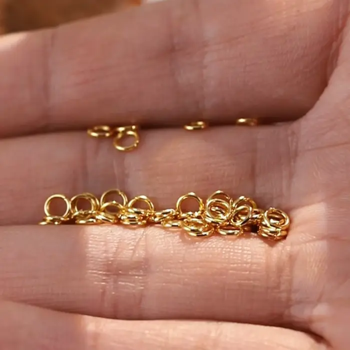 100 pièces anneau de saut en acier inoxydable 3-15mm anneaux fendus plaqués or pour la fabrication de bijoux connecteurs de chaîne accessoires de bricolage en gros